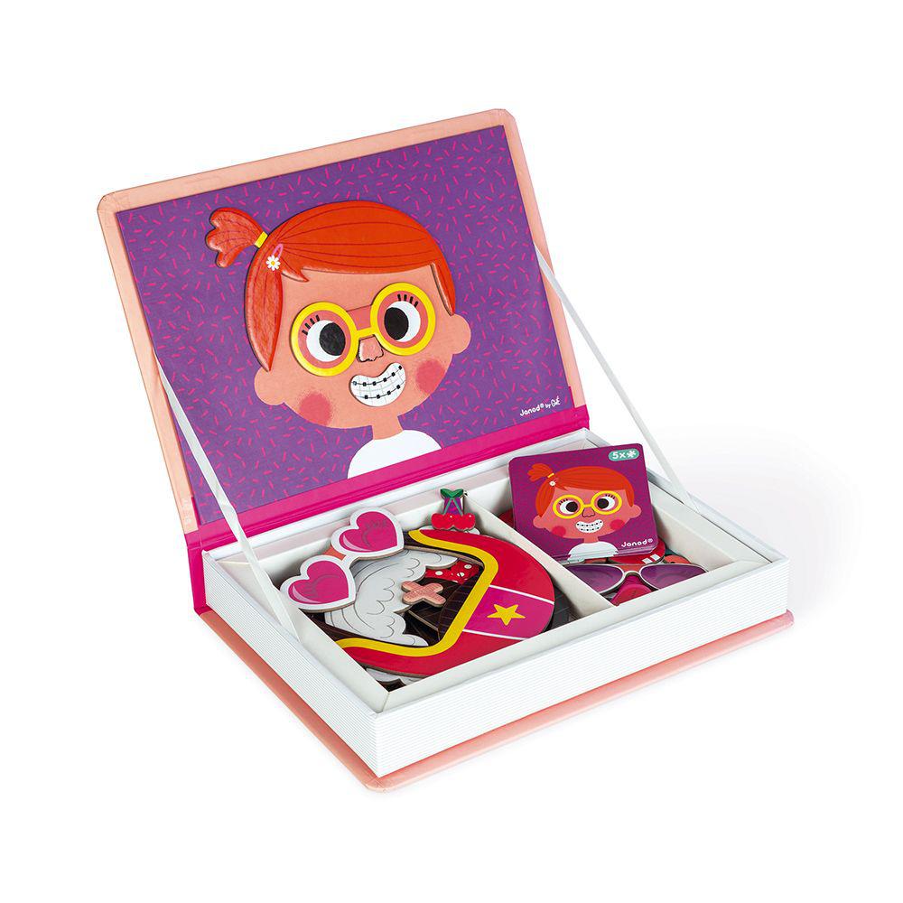 Girl's Crazy Face Magnetic Book