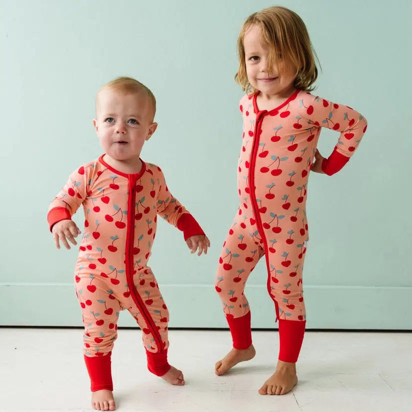 Cherry on Top Two-Piece Bamboo Viscose Pajama Set – Bluebird Baby & Toys