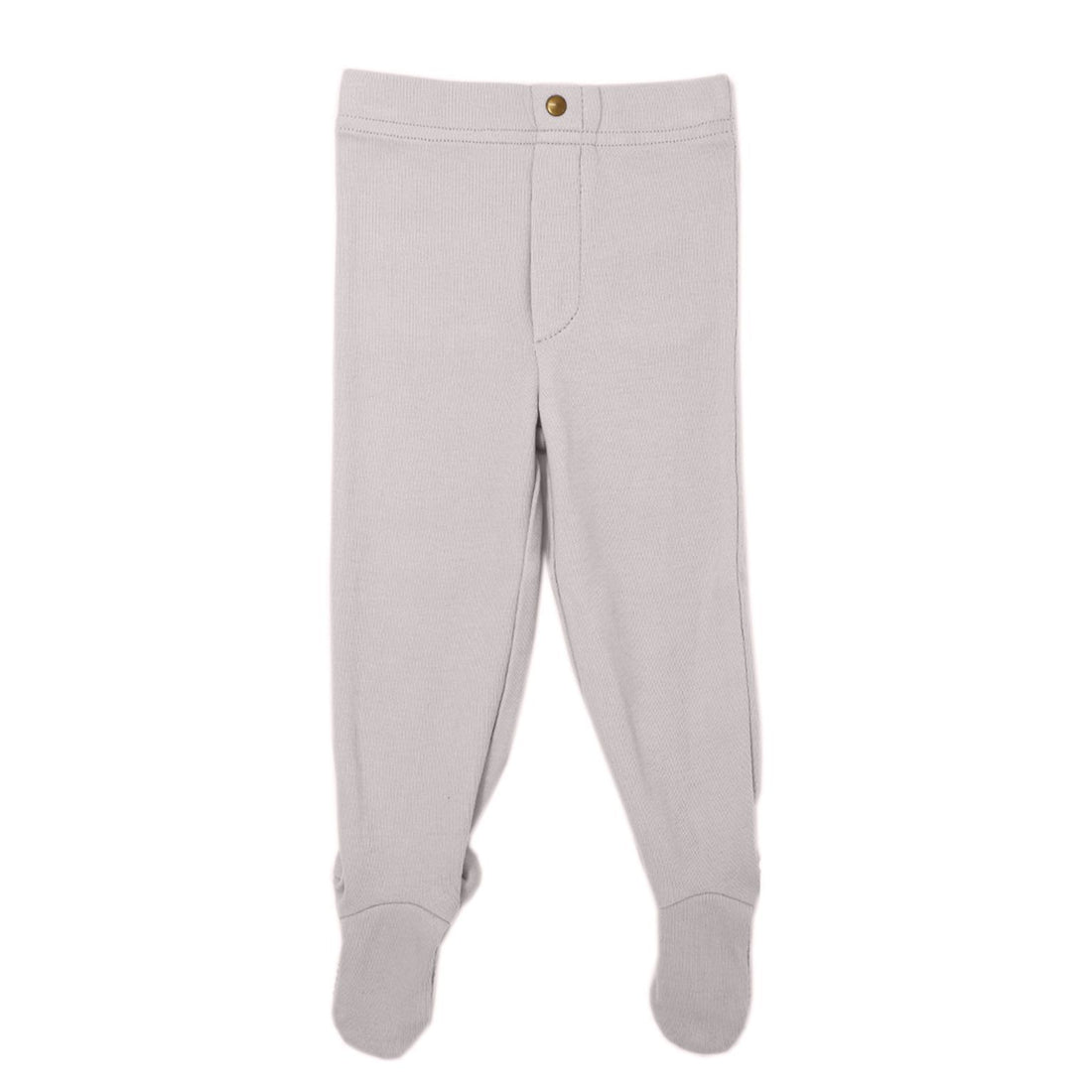 Organic Fog Gray Footed Pant-Bottoms-Loved Baby-0-3 M-Fog Gray-bluebird baby & kids