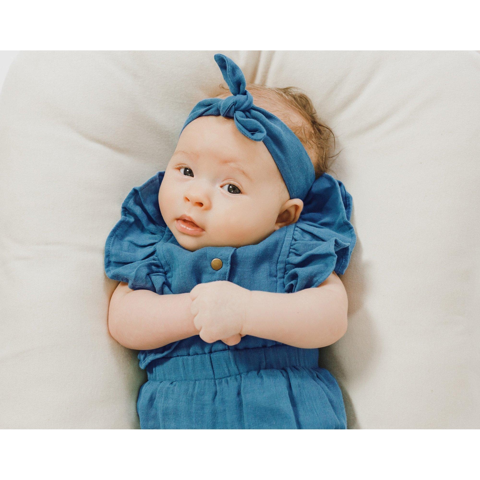 Organic Muslin Tie Headband – Bluebird Baby & Toys