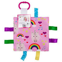 Unicorn Hearts Crinkle Tag Square 8x8 Baby