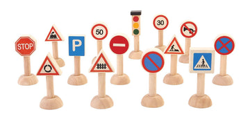 Set Of Traffic Signs And Lights