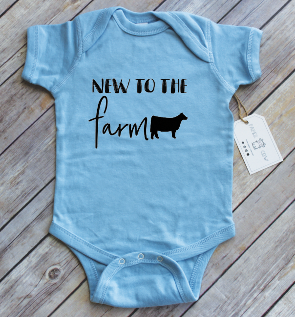 New To the Farm Baby Bodysuit