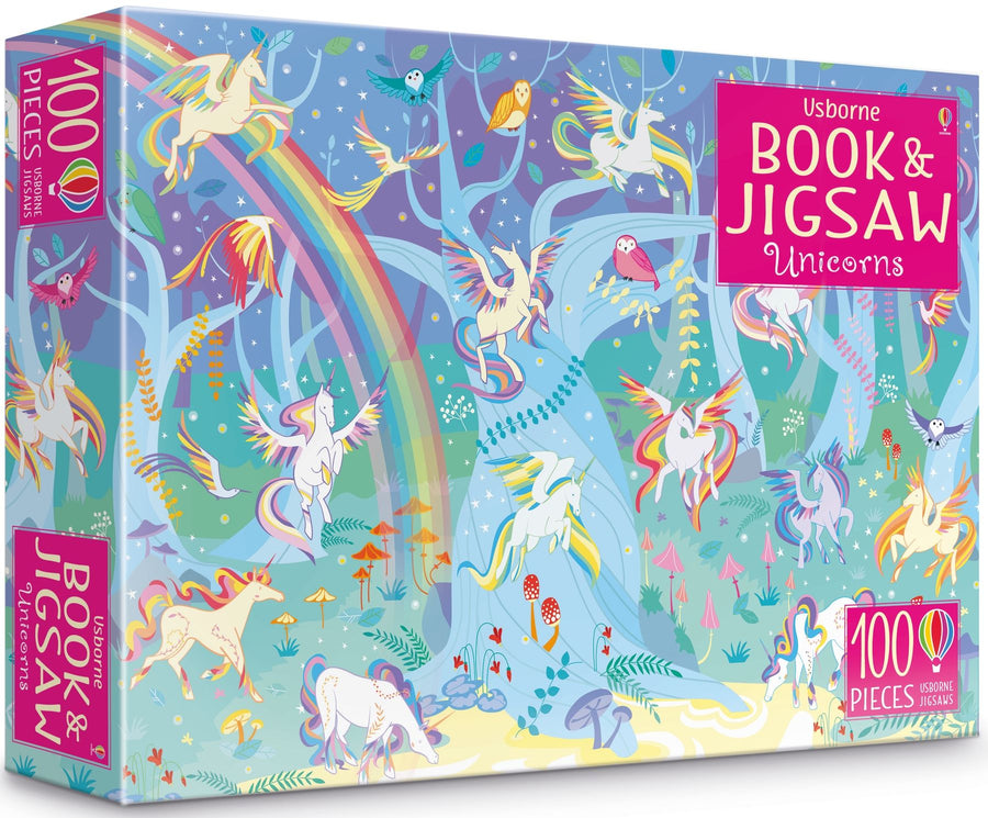 Book and Jigsaw Puzzle - Unicorns100 PCS