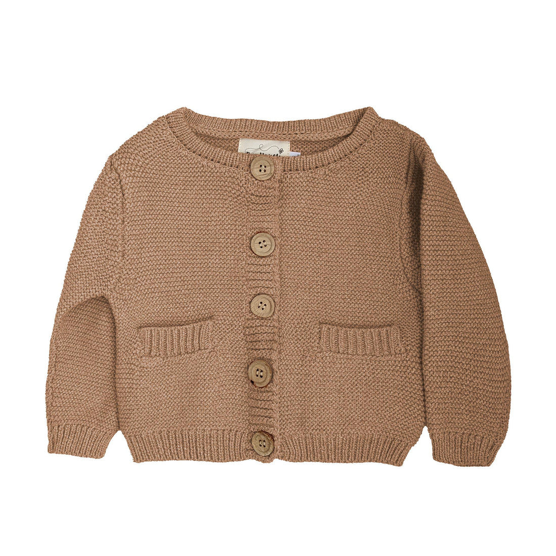 Knit Button Cardigan in Honey Crisp-Sweaters-Bee Honey Babies-6-12 M-bluebird baby & kids