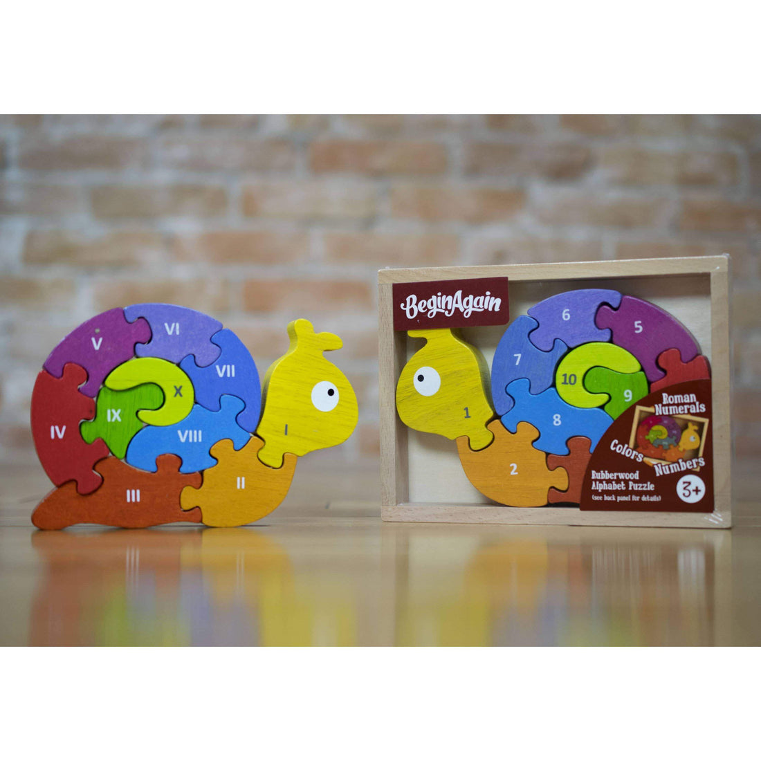 Number Snail Puzzle-Wooden Toys-BeginAgain-bluebird baby & kids