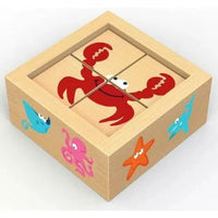 Ocean Creatures Buddy Blocks-Wooden Toys-BeginAgain-bluebird baby & kids