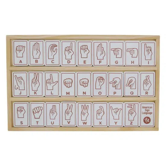 Sign Language Alphabet Tiles-Wooden Toys-BeginAgain-bluebird baby & kids