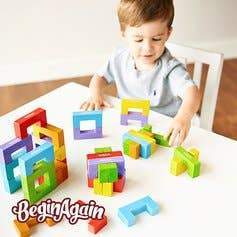U Build It Blocks - 12 piece set-Wooden Toys-BeginAgain-bluebird baby & kids