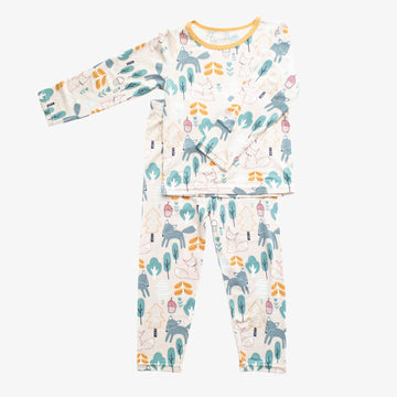 Woodland Wonderland Pajama-Pajamas-Bestaroo-2T-bluebird baby & kids