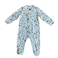 Farm Friends Zip-Up Romper-Footed Rompers-Bird & Bean-0-3 M-bluebird baby & kids