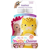SnakPack Reusable Food Pouch - 2 CT | 5 oz FreshSquad Assort-Nursing & Feeding-ChooMee-Cheetah/Hedgehog-bluebird baby & kids