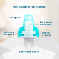 SoftSip Food Pouch Top - 4 CT | Solid Colors-Nursing & Feeding-ChooMee-bluebird baby & kids