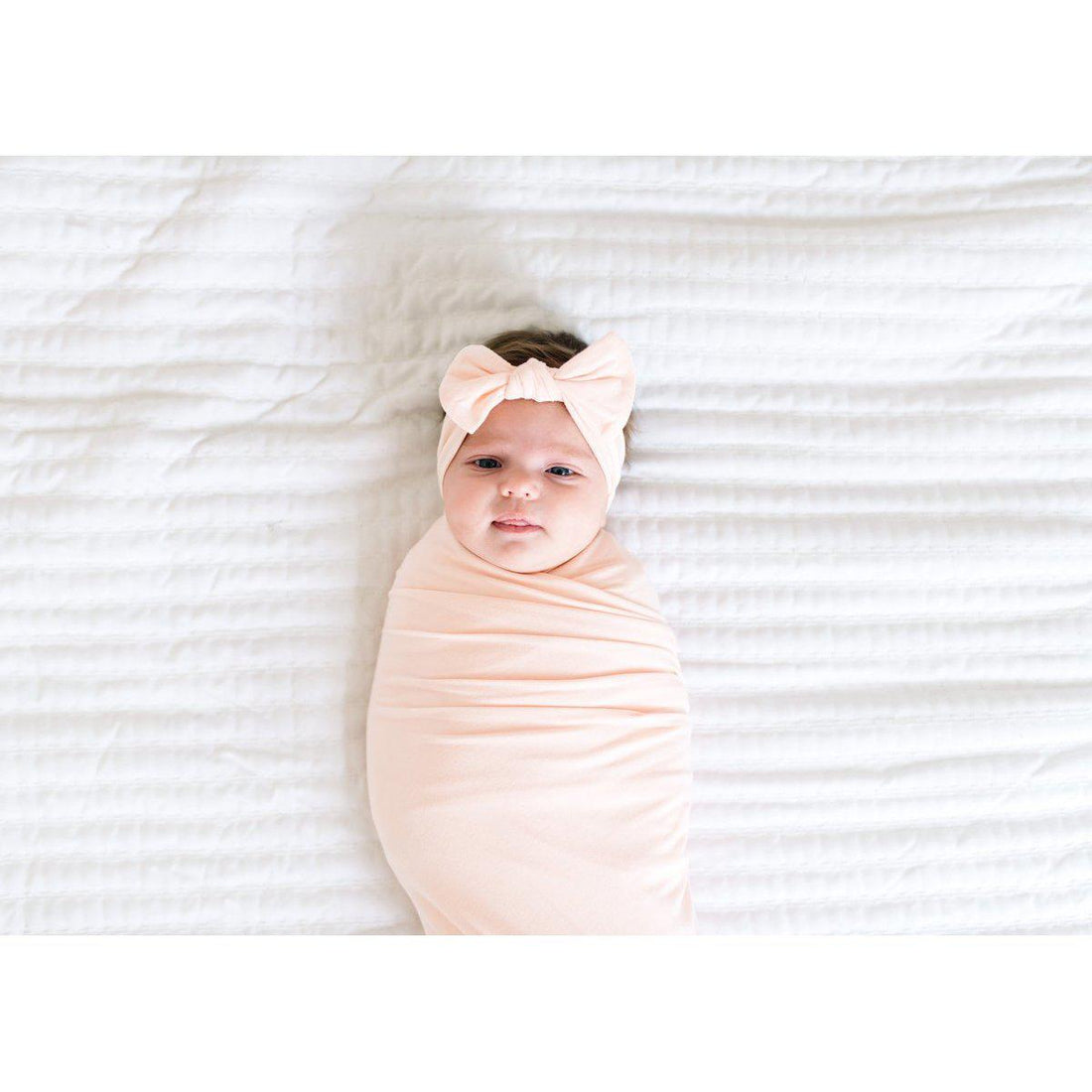 Blush Knit Swaddle Blanket-Blankets & Loveys-Copper Pearl-bluebird baby & kids