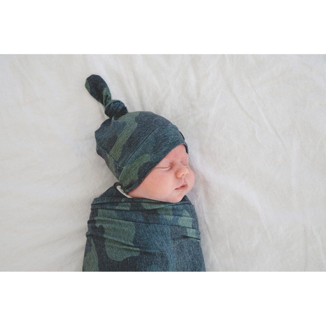 Hunter Newborn Top Knot Hat-Hats-Copper Pearl-bluebird baby & kids