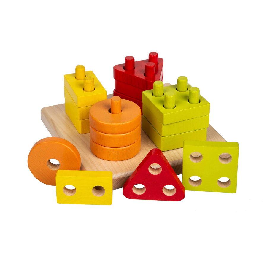 Square Sorter Geometric Figures-Wooden Toys-Cubika-bluebird baby & kids