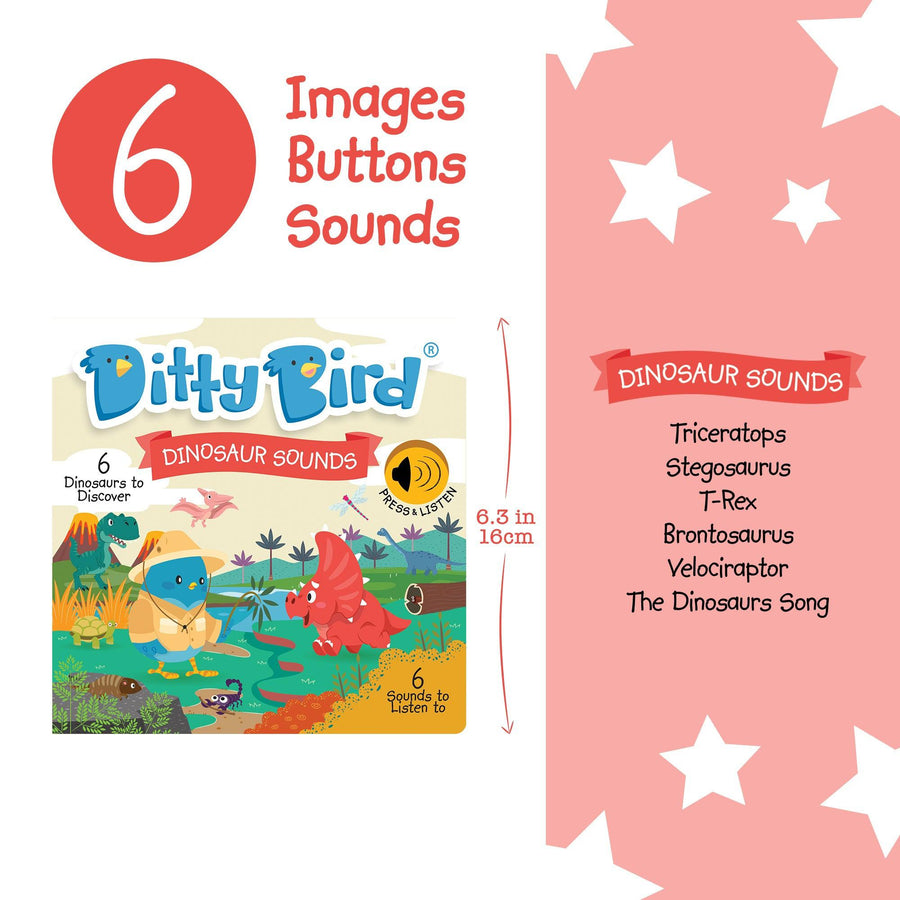 Ditty Bird Dinosaur Sounds-Baby Activity Toys-Ditty Bird-bluebird baby & kids