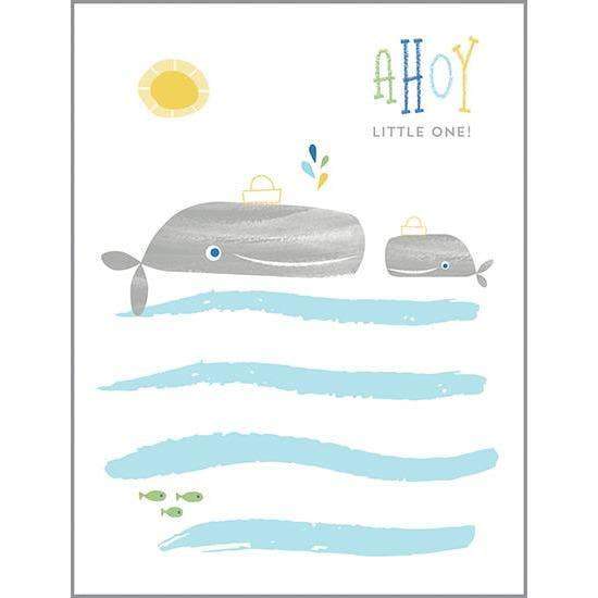 Baby Card - Ahoy Little One-Greeting Cards-GINA B DESIGNS-bluebird baby & kids