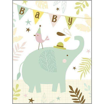 Baby Card - Baby Safari-Greeting Cards-GINA B DESIGNS-bluebird baby & kids