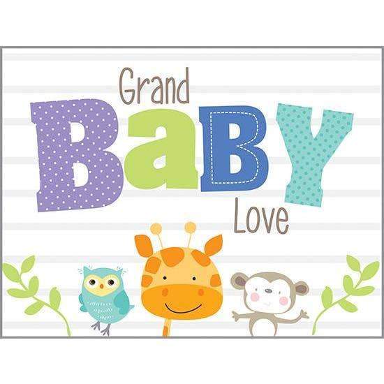 Baby Card - Grand Animals-Greeting Cards-GINA B DESIGNS-bluebird baby & kids