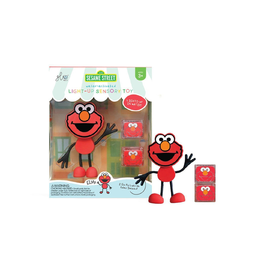 Elmo Sesame Street GloPal Character + 2 cubes-Bath Toys-GloPals-bluebird baby & kids