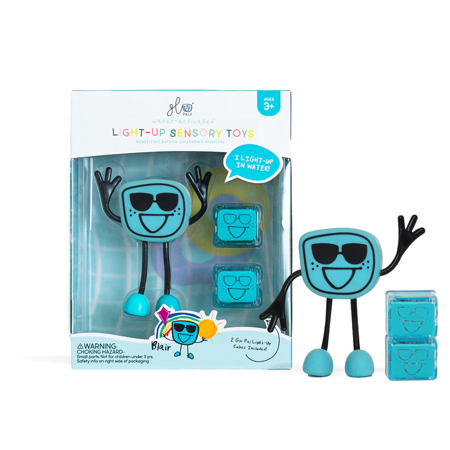 GloPals: Light Up Sensory Toy + Cubes-Bath Toys-GloPals-Blue-bluebird baby & kids