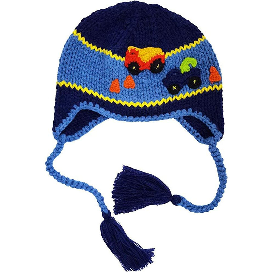 Truck Earflap Beanie Hat-Hats-Huggalugs-S (0-6 Months)-bluebird baby & kids
