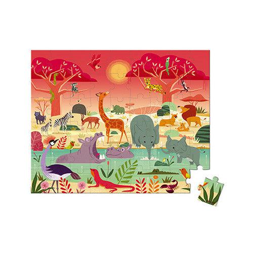 Animal Reserve - 54 Piece Puzzle-Puzzles-Janod-bluebird baby & kids