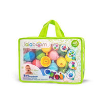 Zippered Tote of Beads - 48 Pieces-LaLaBoom-bluebird baby & kids