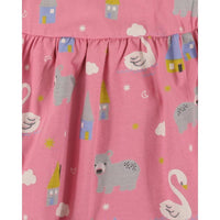 Pink and Swan Reversible Dress-Dresses-Lilly + Sid-18-24 M-bluebird baby & kids