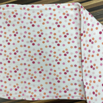 Orange/Pink Polka Dots Burp Cloth-Burp Cloths-Little Petunias-bluebird baby & kids