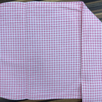 Pink Gingham Burp Cloth-Burp Cloths-Little Petunias-bluebird baby & kids