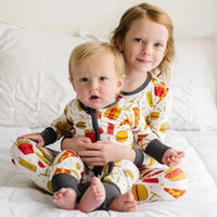 Fast Foodie Bamboo Viscose Zippy-Pajamas-Little Sleepies-Newborn-bluebird baby & kids