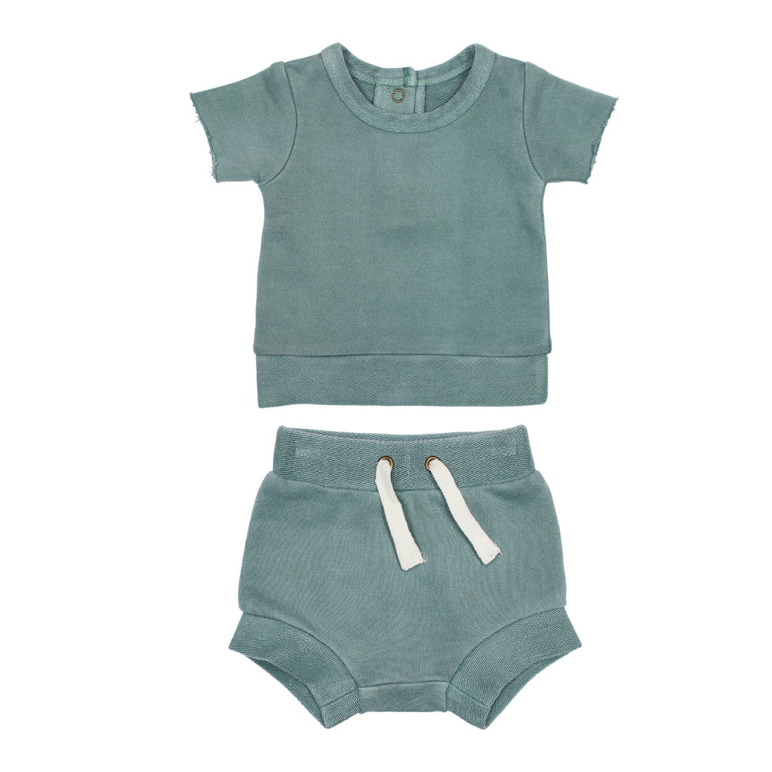 French Terry Tee & Shorties Set-Baby & Toddler Outfits-Loved Baby-Jade-3-6m-bluebird baby & kids