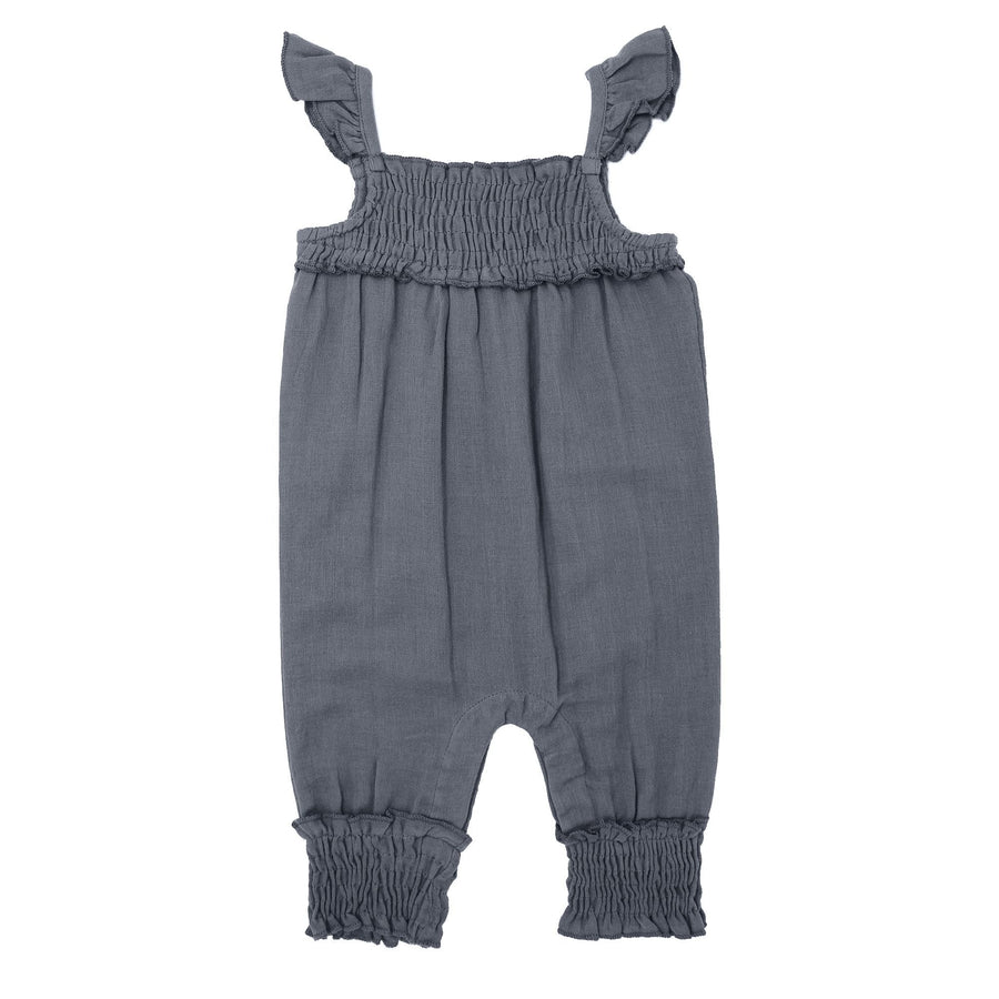 Kids Organic Muslin Sleeveless Romper-Bodysuits-Loved Baby-2T-Moonstone-bluebird baby & kids