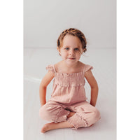 Kids Organic Muslin Sleeveless Romper-Bodysuits-Loved Baby-2T-Rosewater Pink-bluebird baby & kids