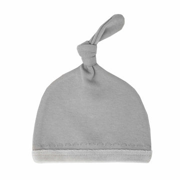 Light Gray Velveteen Top-Knot Hat-Hats-Loved Baby-0-3 M-bluebird baby & kids