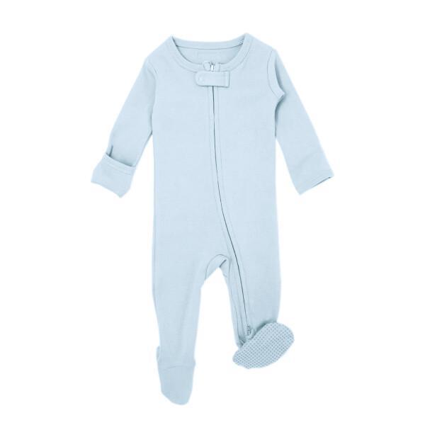 Moonbeam Organic Zipper Footie-Pajamas-Loved Baby-Preemie-Newborn-bluebird baby & kids