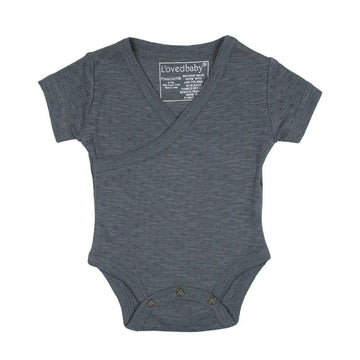 Moonstone Gray Pointelle Wrap Bodysuit-Bodysuits-Loved Baby-0-3 M-bluebird baby & kids