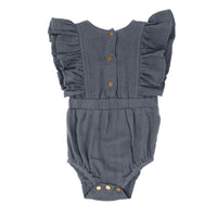 Muslin Ruffle Bodysuit-Bodysuits-Loved Baby-3-6 M-Moonstone-bluebird baby & kids