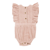 Muslin Ruffle Bodysuit-Bodysuits-Loved Baby-3-6 M-Rosewater Pink-bluebird baby & kids