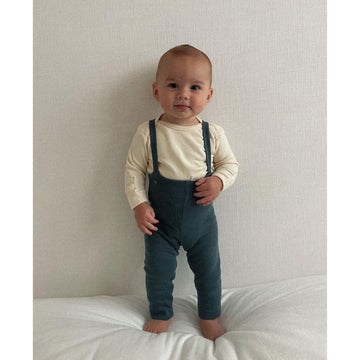 Organic Abyss Blue Suspender Pant-Bottoms-Loved Baby-6-9 M-Abyss Blue-bluebird baby & kids