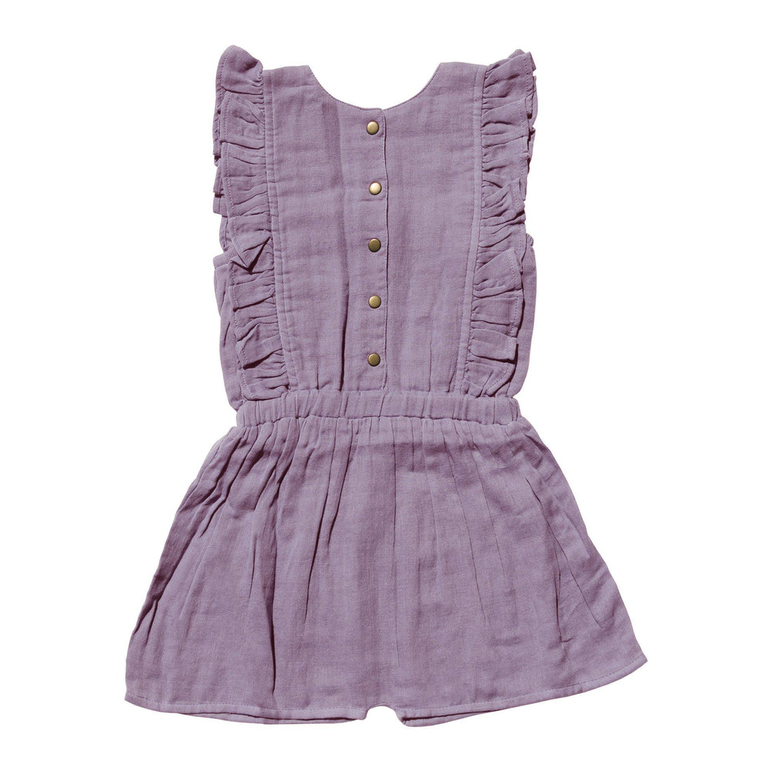 Organic Kids' Muslin Ruffle Bodysuit-Bodysuits-Loved Baby-2T-Amethyst Purple-bluebird baby & kids