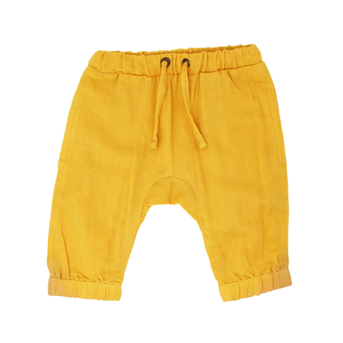 Organic Muslin Harem Pants-Bottoms-Loved Baby-3-6 M-Saffron Yellow-bluebird baby & kids