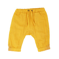 Organic Muslin Harem Pants-Bottoms-Loved Baby-3-6 M-Saffron Yellow-bluebird baby & kids