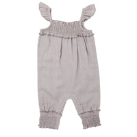 Organic Muslin Sleeveless Romper-Bodysuits-Loved Baby-0-3 M-Cloud Gray-bluebird baby & kids