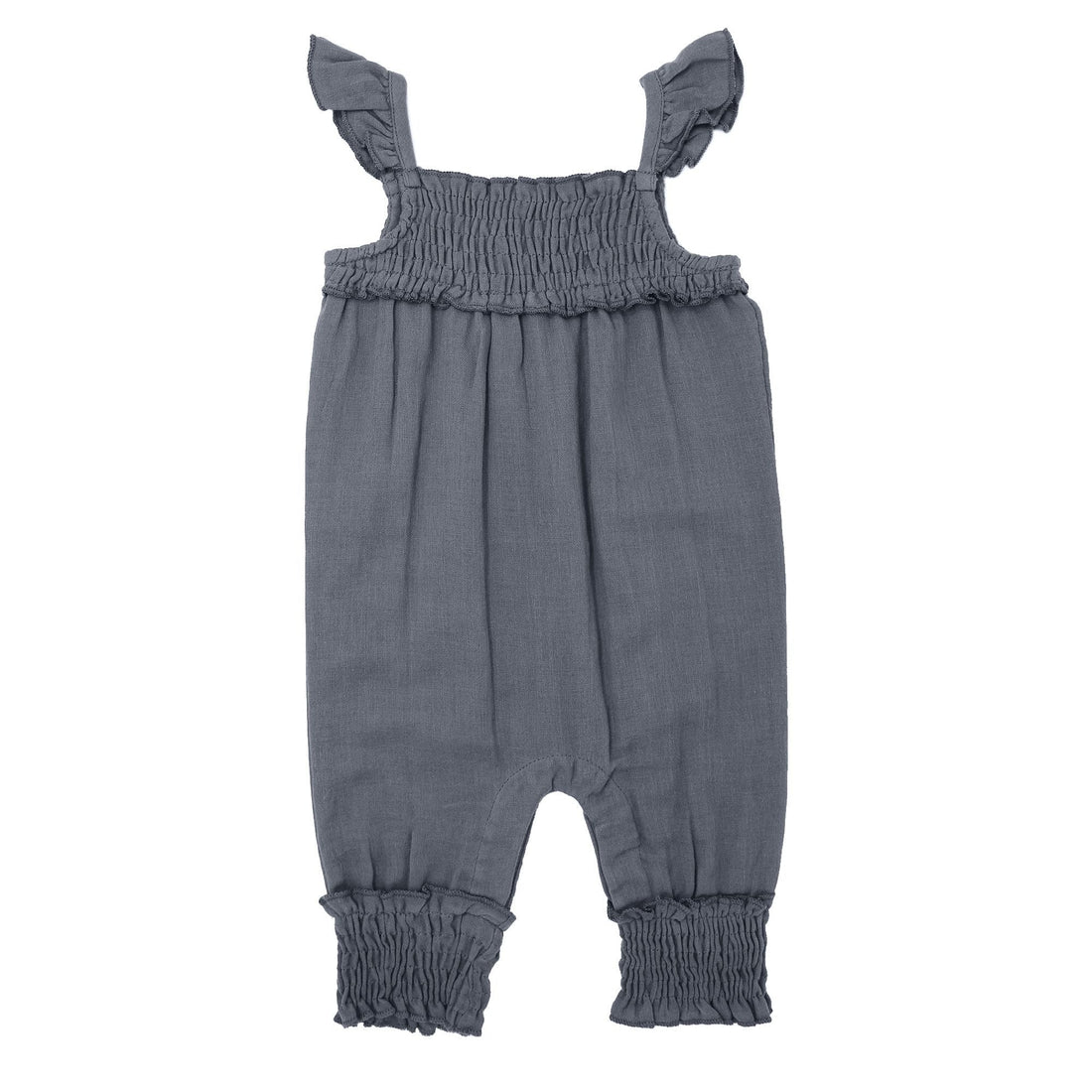 Organic Muslin Sleeveless Romper-Bodysuits-Loved Baby-0-3 M-Moonstone-bluebird baby & kids