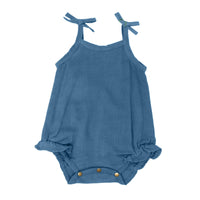 Organic Muslin Tie-Shoulder Bodysuit-Bodysuits-Loved Baby-0-3 M-Pacific Blue-bluebird baby & kids