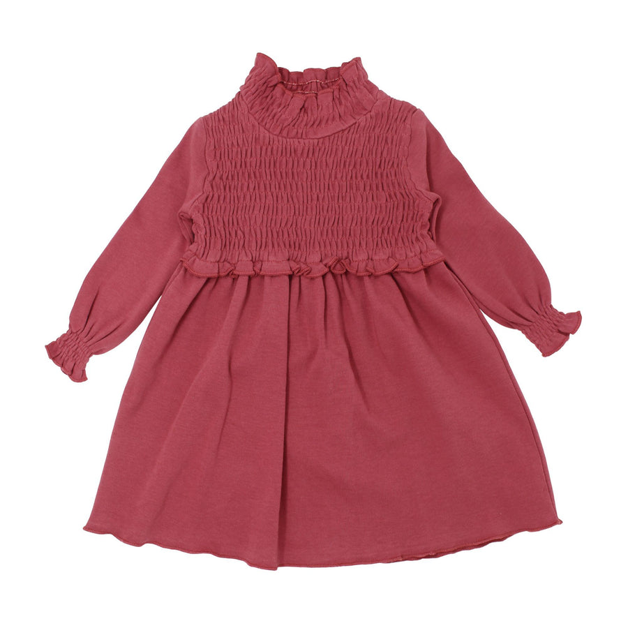 Organic Smocked Dress-Dresses-Loved Baby-12-18 M-Appleberry Red-bluebird baby & kids