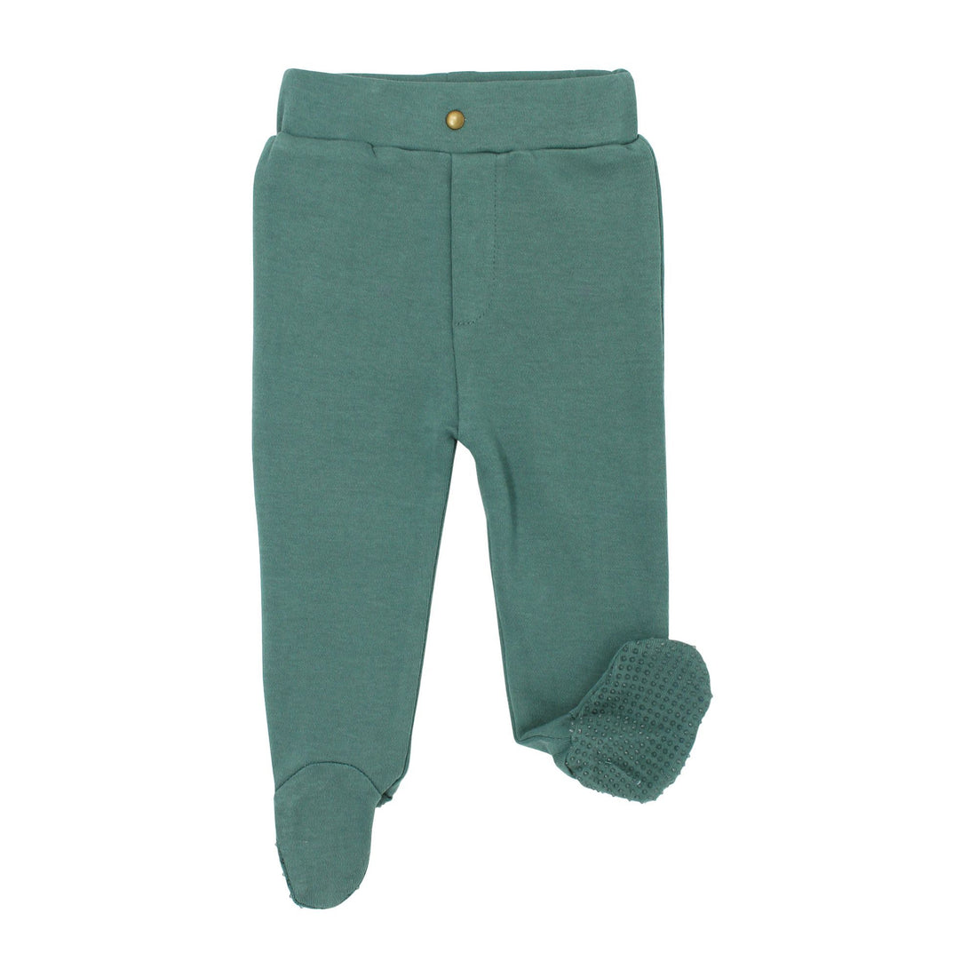 Organic Spruce Green Footed Pant-Bottoms-Loved Baby-0-3 M-Spruce Green-bluebird baby & kids